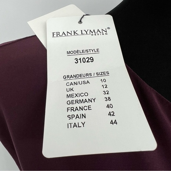 NWT Frank Lyman Women's‎ Wine Merlot Maroon Dress Style 31029 SZ 10 - Picture 7 of 16